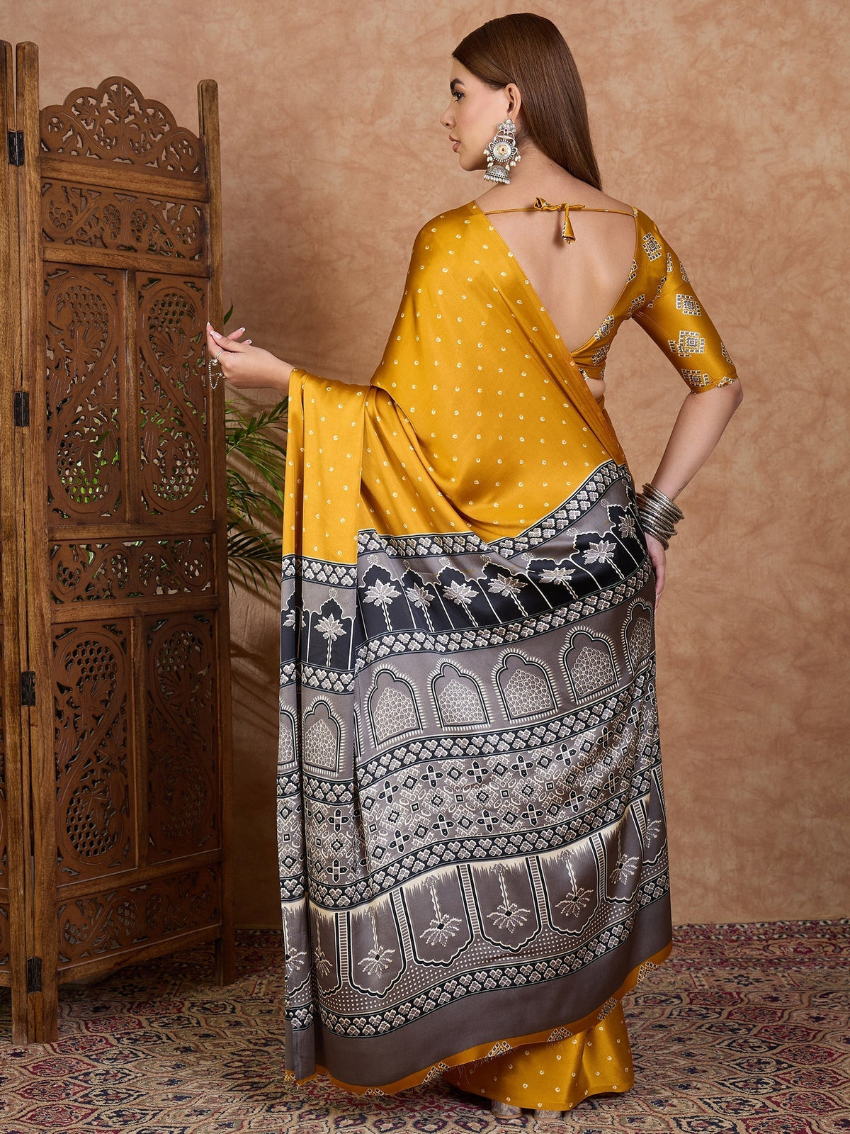 Aroshni Lightweight Semi Modal Saree for Festive Occasions