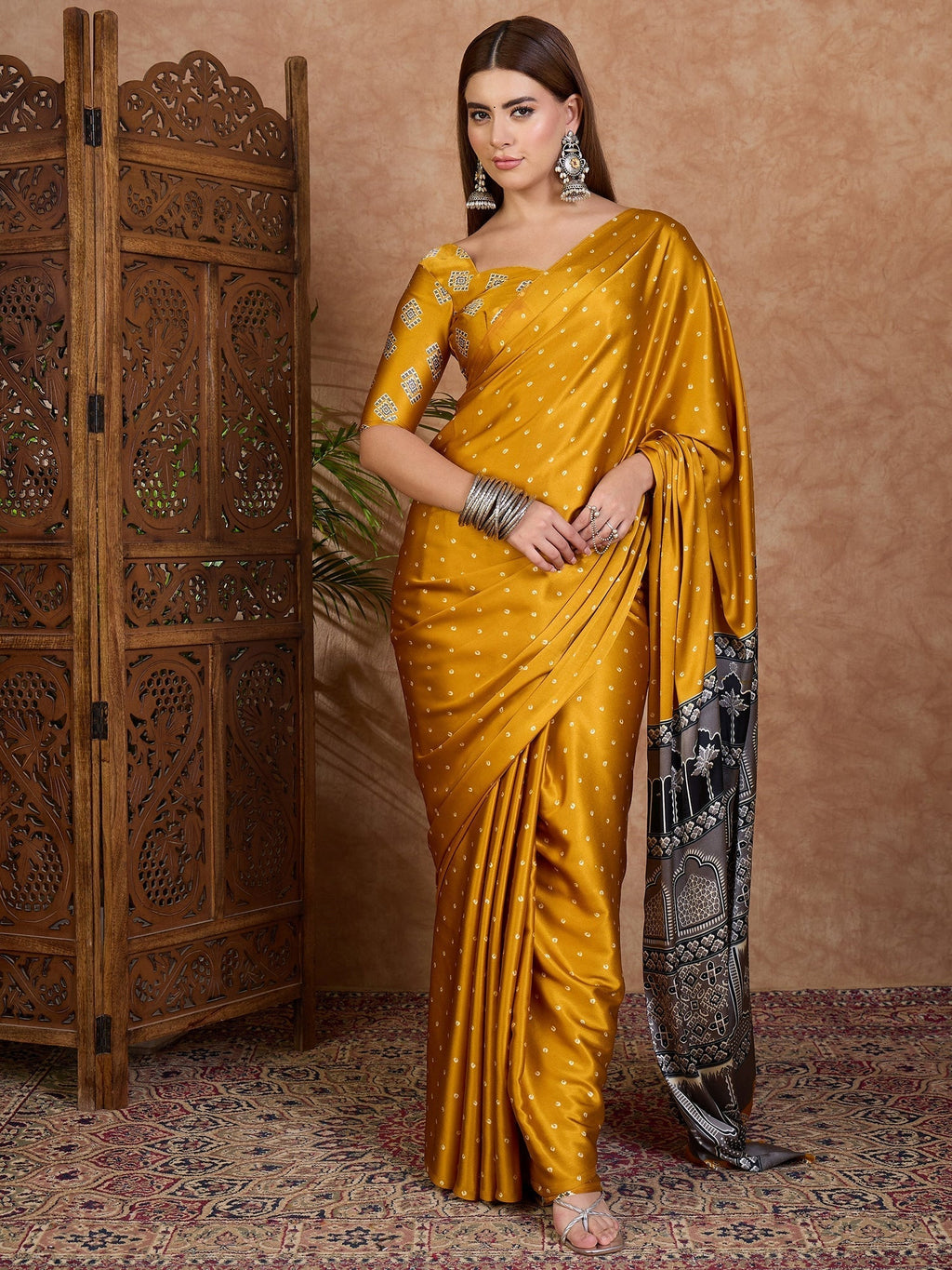 Aroshni Lightweight Semi Modal Saree for Festive Occasions