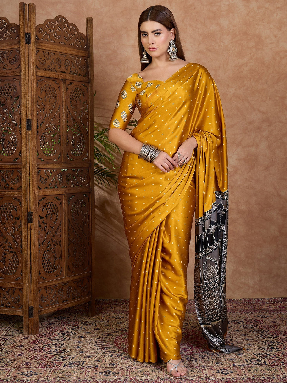 Aroshni Lightweight Semi Modal Saree for Festive Occasions