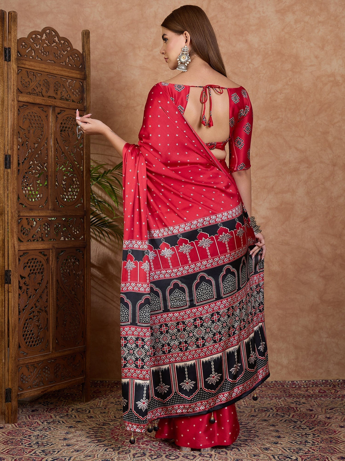 Aroshni Lightweight Semi Modal Saree for Festive Occasions
