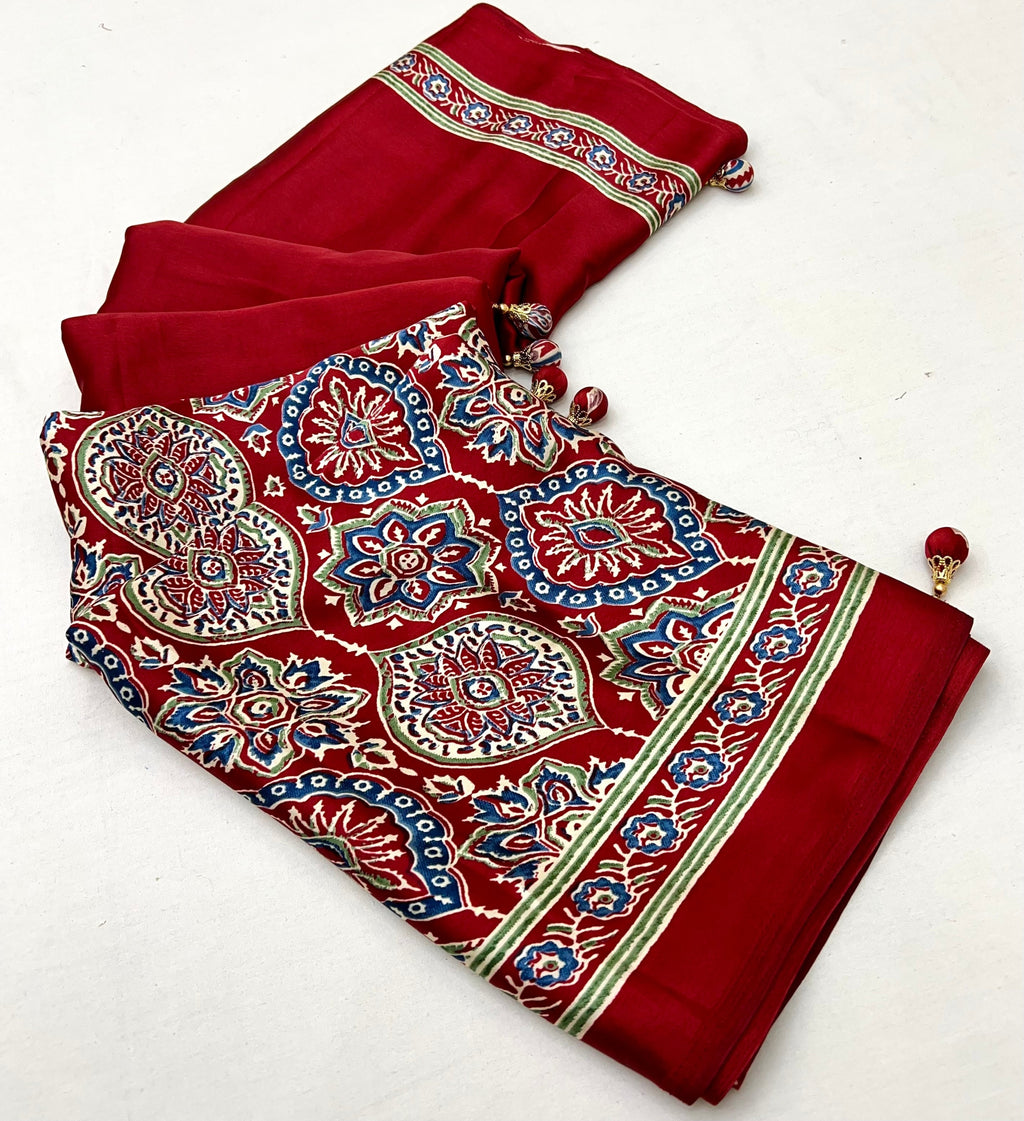 Avyanna Soft Drape Semi Modal Saree for Party Wear