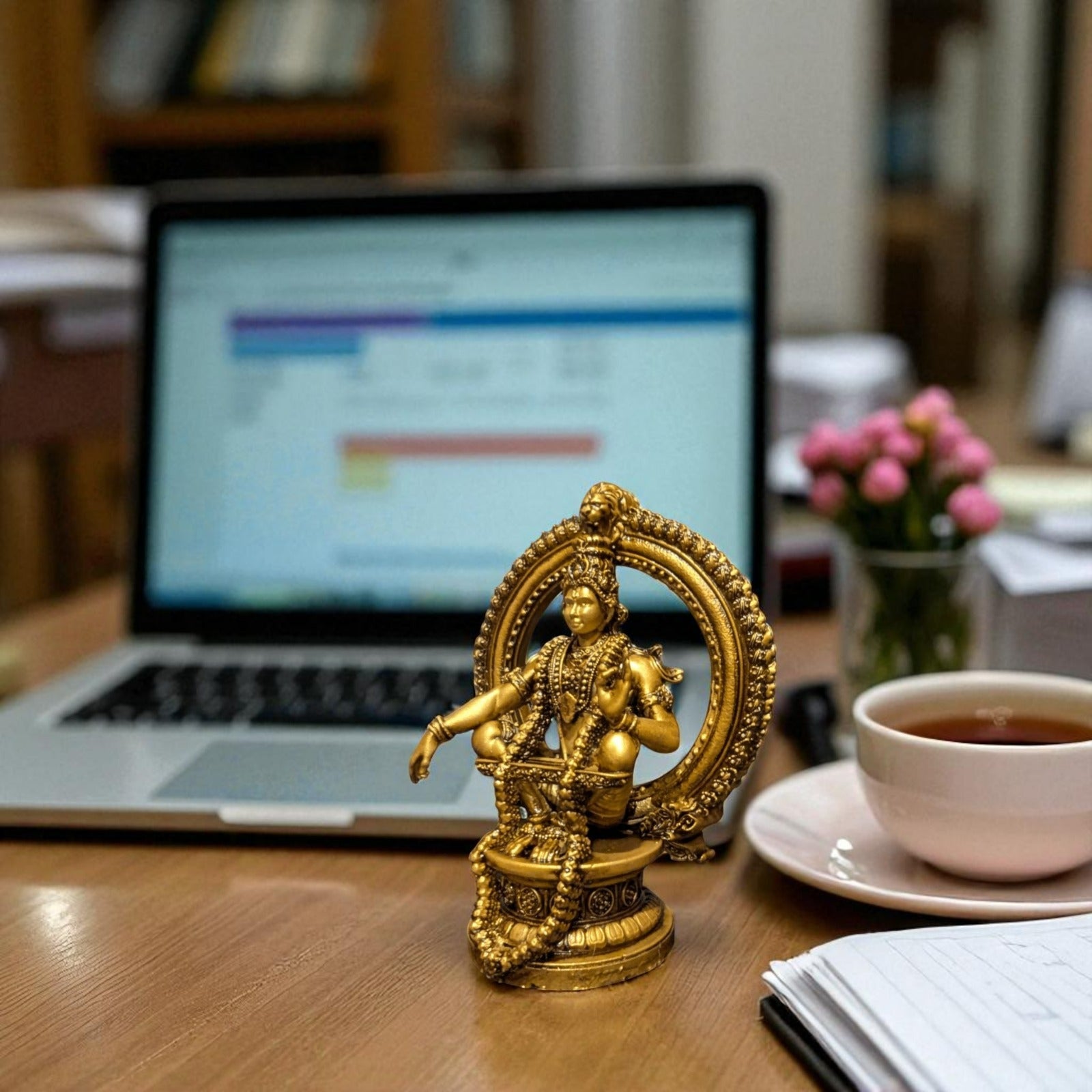Lord Ayyappa Idol – The Warrior Yogi of Balance and Devotion - Fabzie - Home Decor Elegance