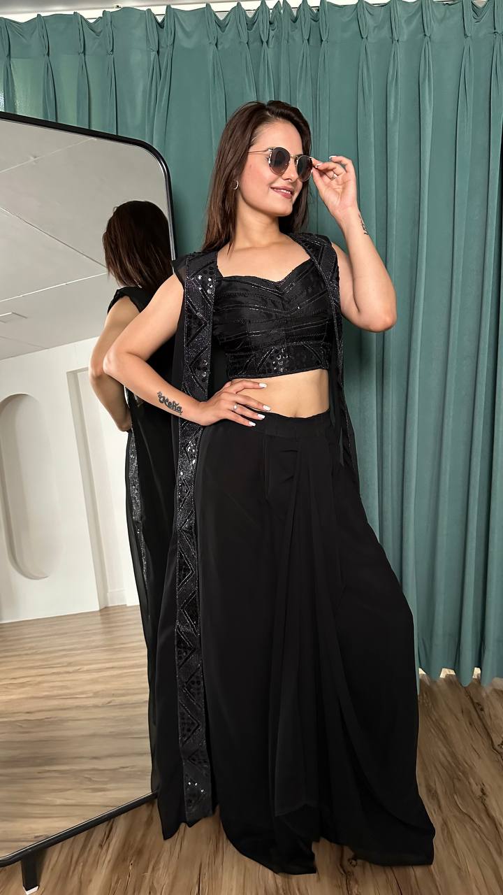 Black Chic & Trendy – Stylish Indo-Western Set