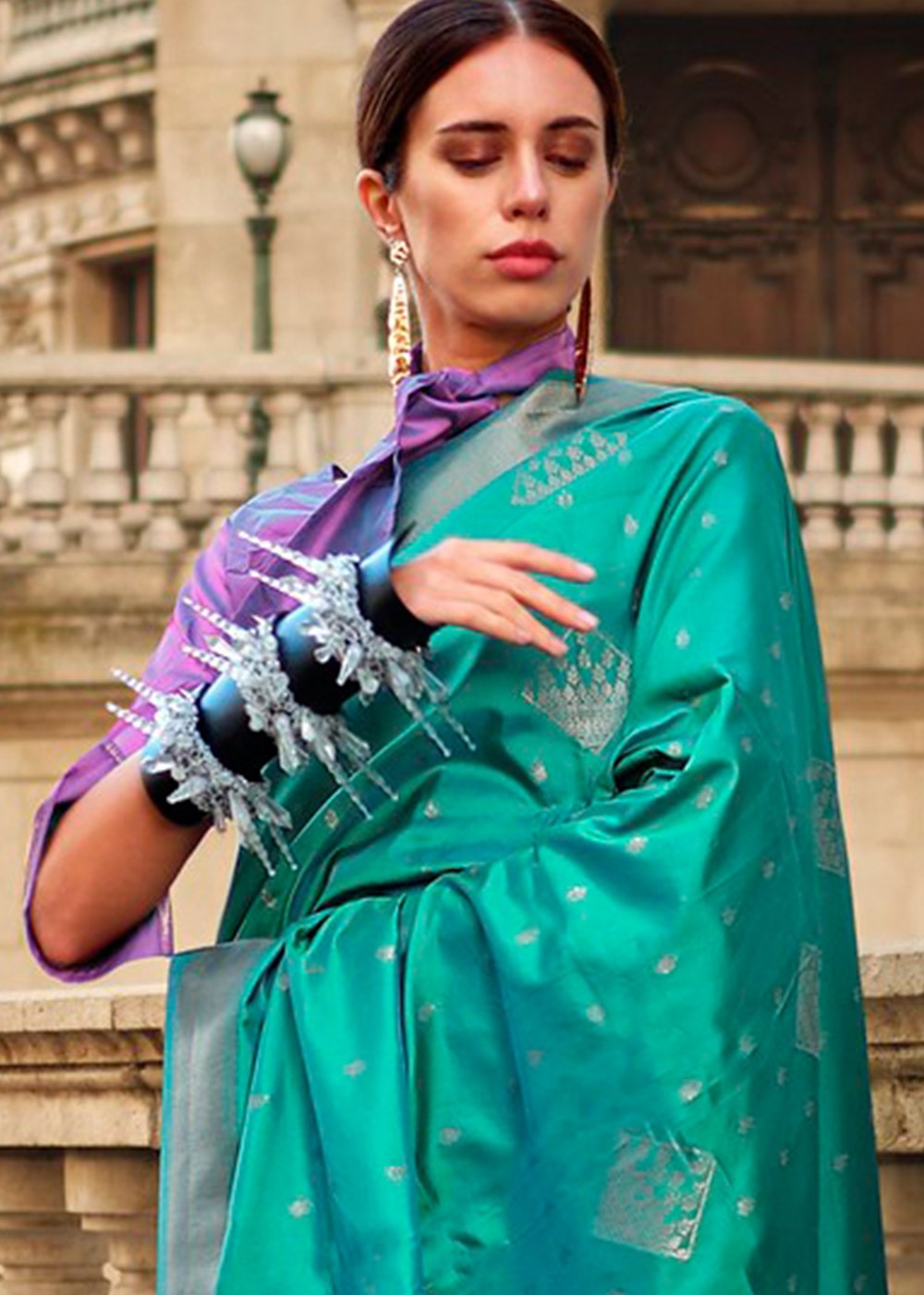 Blue Elegant & Art Silk South Style Saree with Weaving Work – Traditional Wear
