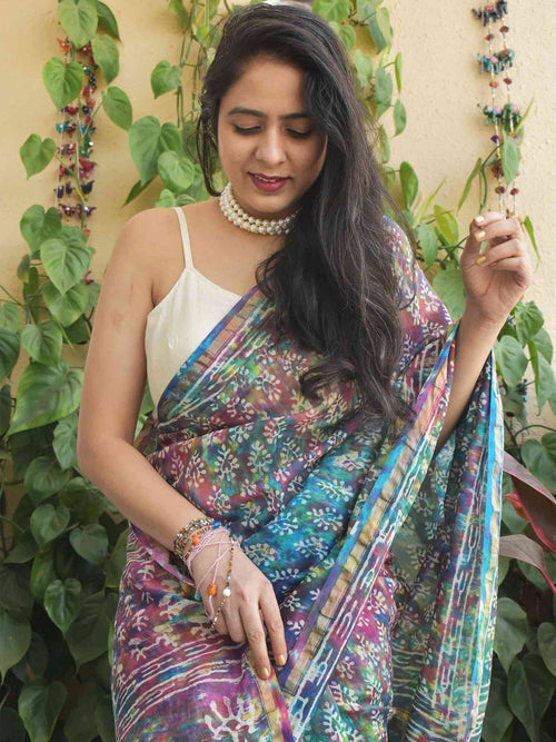 Celebrate Holi in Style with Our Vibrant Digital Print Dola Silk Sarees