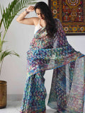 Celebrate Holi in Style with Our Vibrant Digital Print Dola Silk Sarees