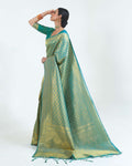 Persian Green Woven Kanjivaram Silk Saree : Limited Edition