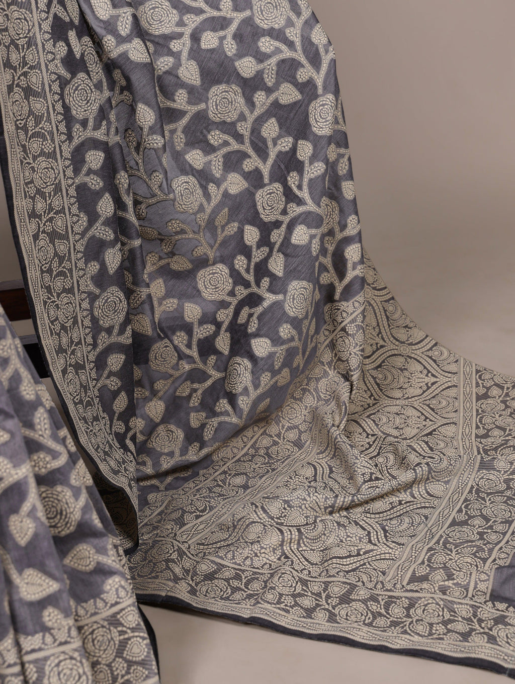 Cotton Silk Saree with Flower Print