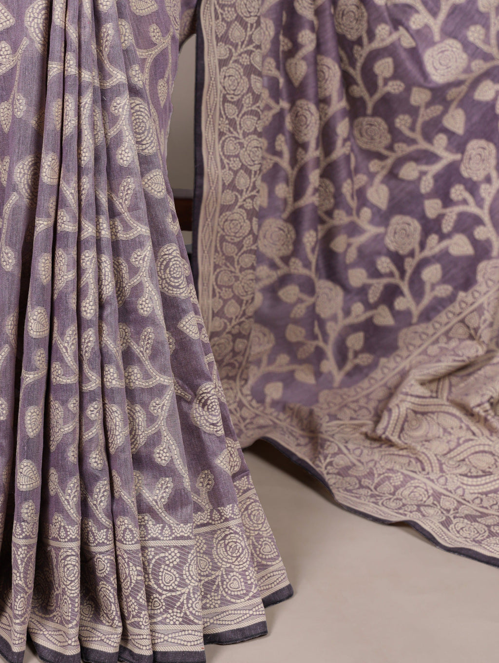 Cotton Silk Saree with Flower Print