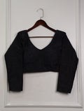 Dark Black Effortless Elegance Banglori Blouse