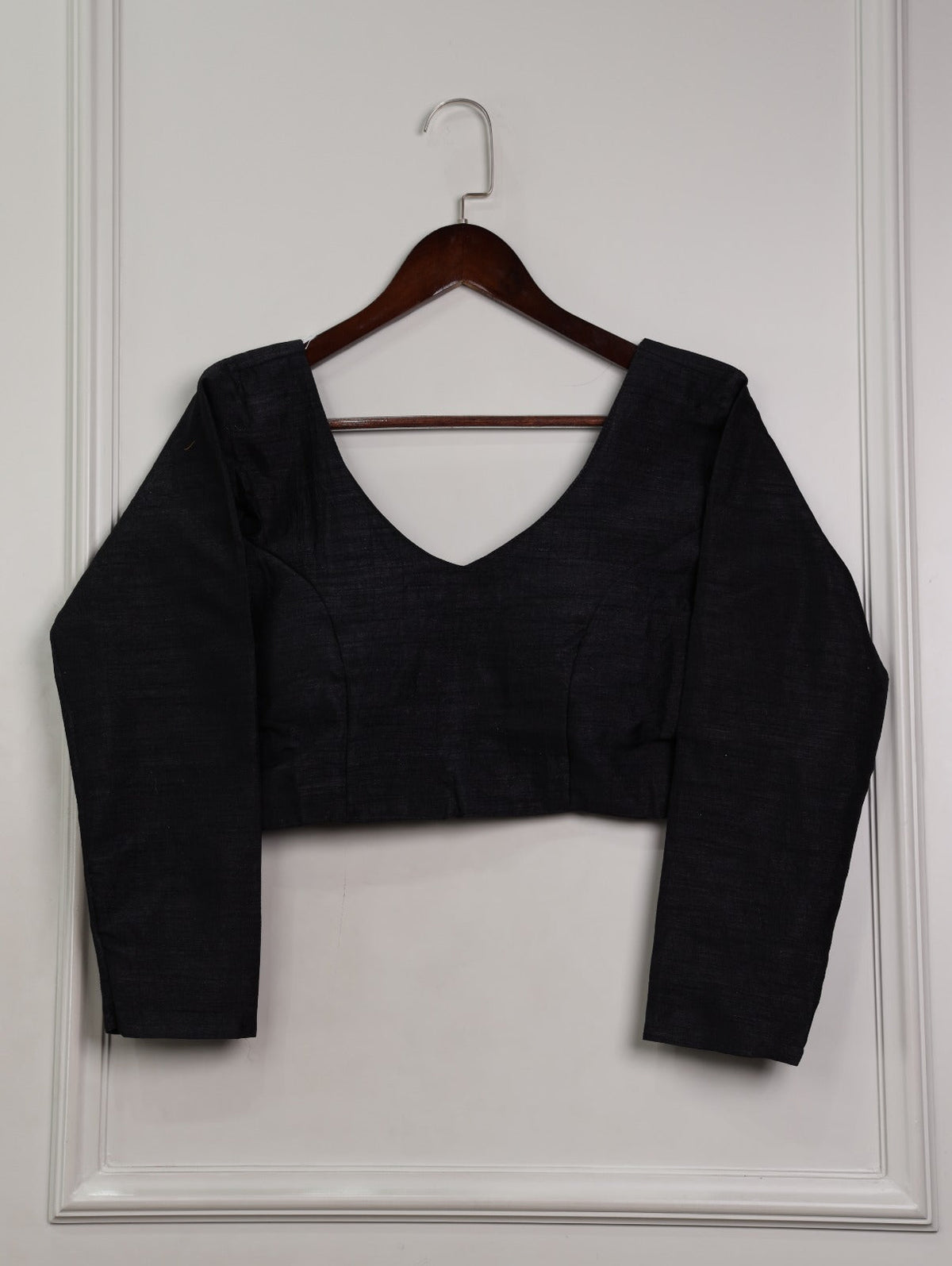 Dark Black Effortless Elegance Banglori Blouse