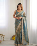 Dual Shade Elegant Silk Butti Saree