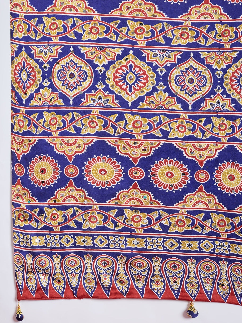 Elakshi Mirror Work Semi Modal Saree for Wedding & Party Wear
