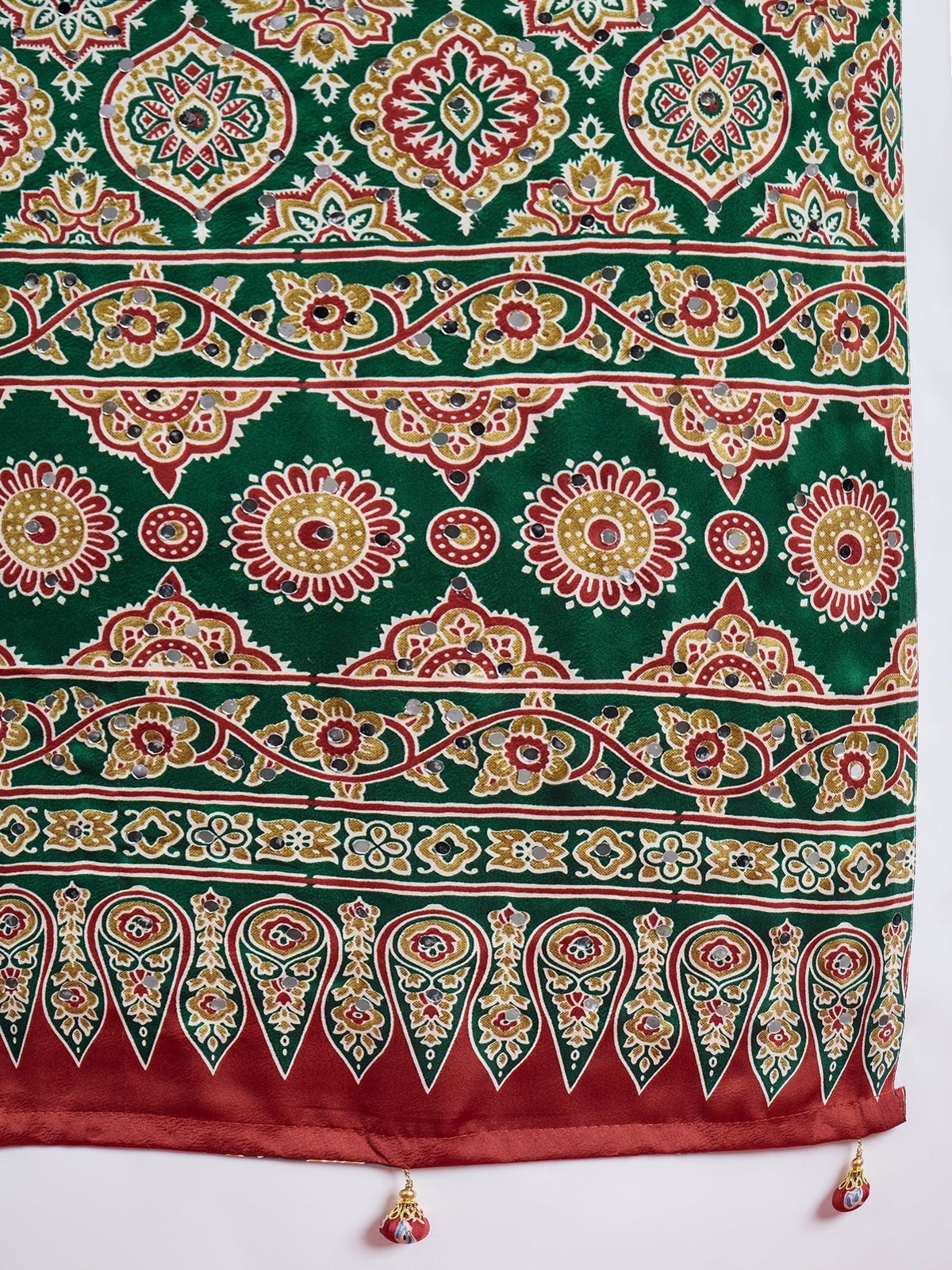 Elakshi Mirror Work Semi Modal Saree for Wedding & Party Wear