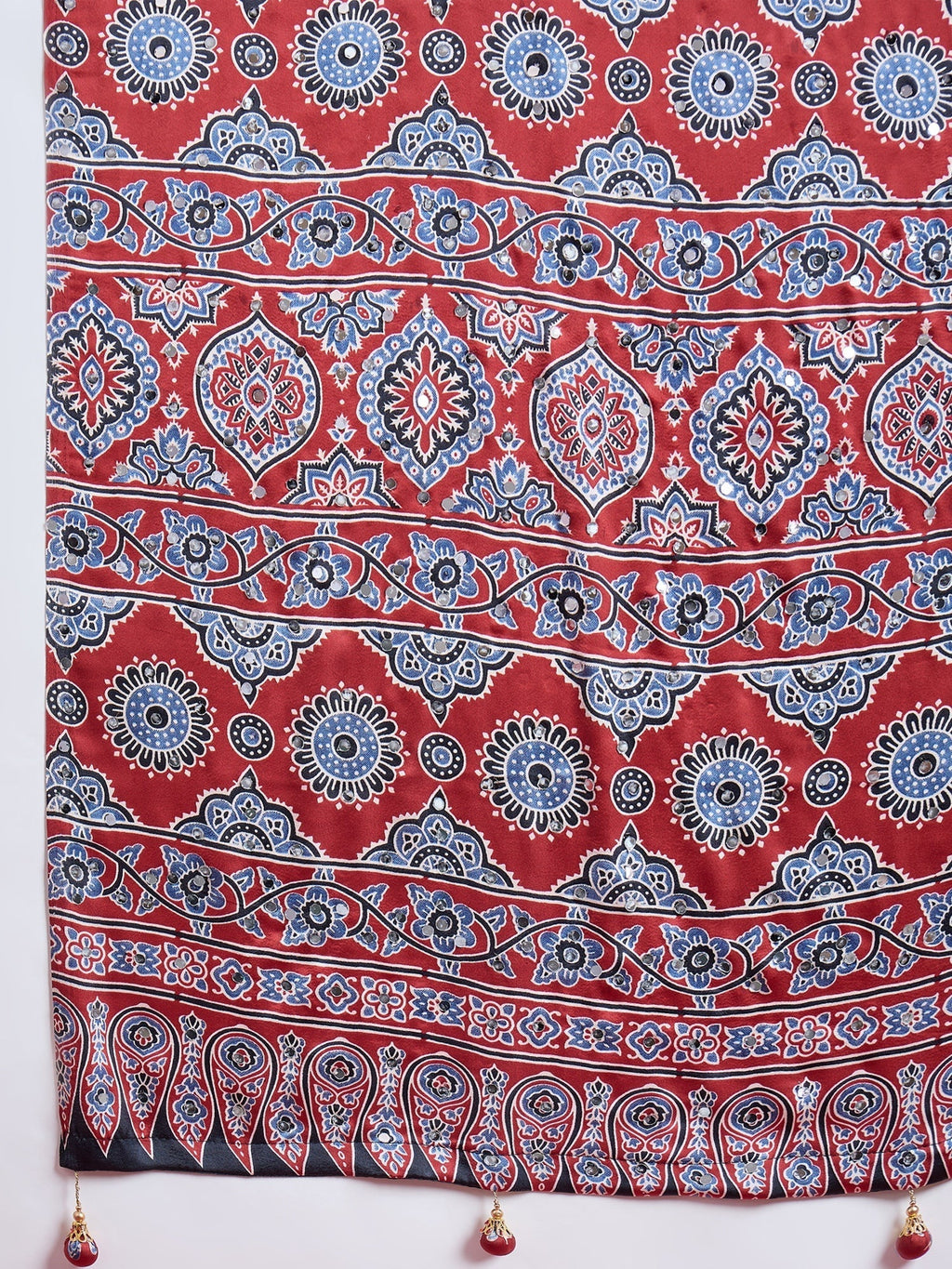 Elakshi Mirror Work Semi Modal Saree for Wedding & Party Wear