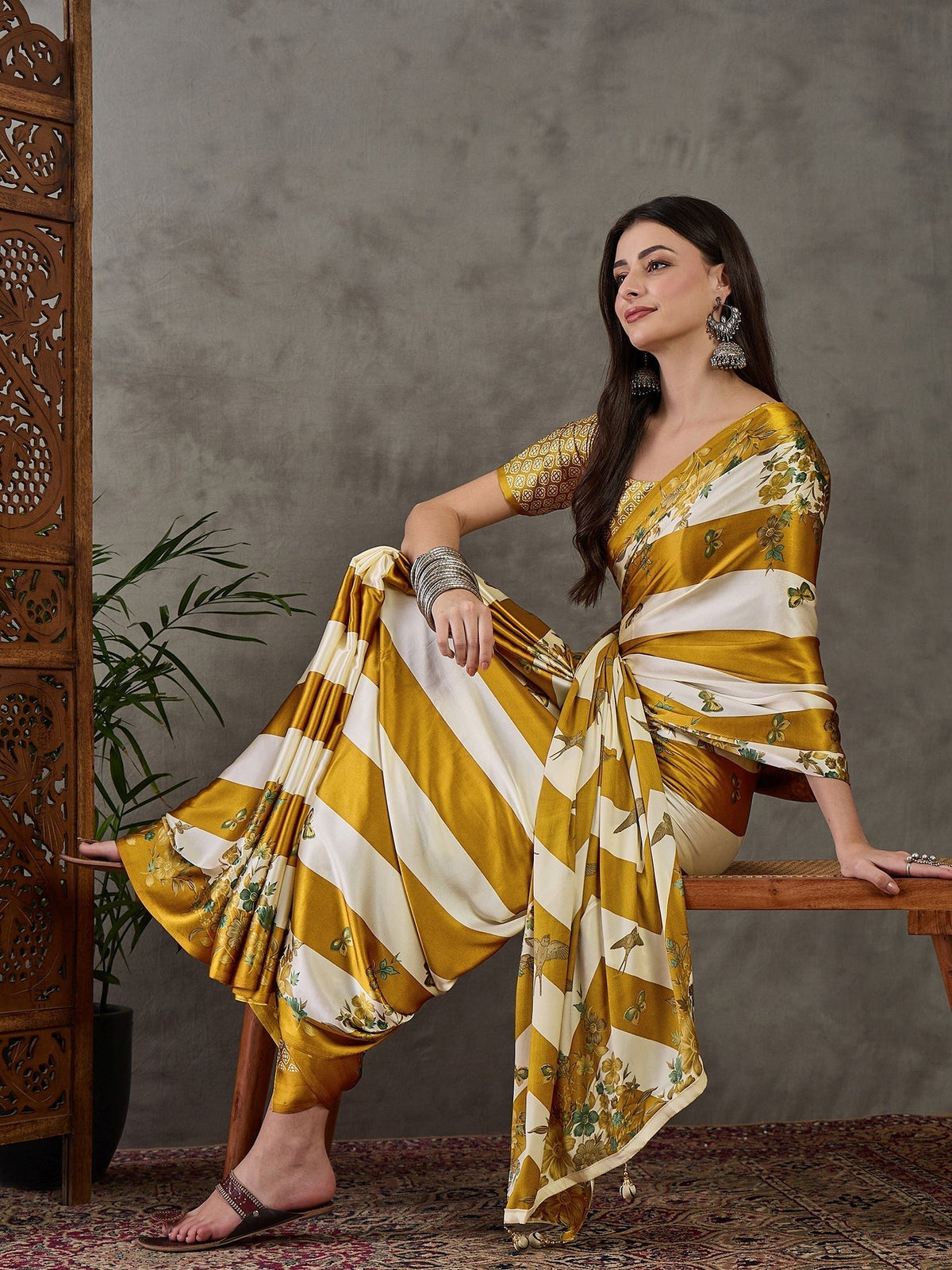 Elaria Contemporary Semi Modal Saree for Special Occasions