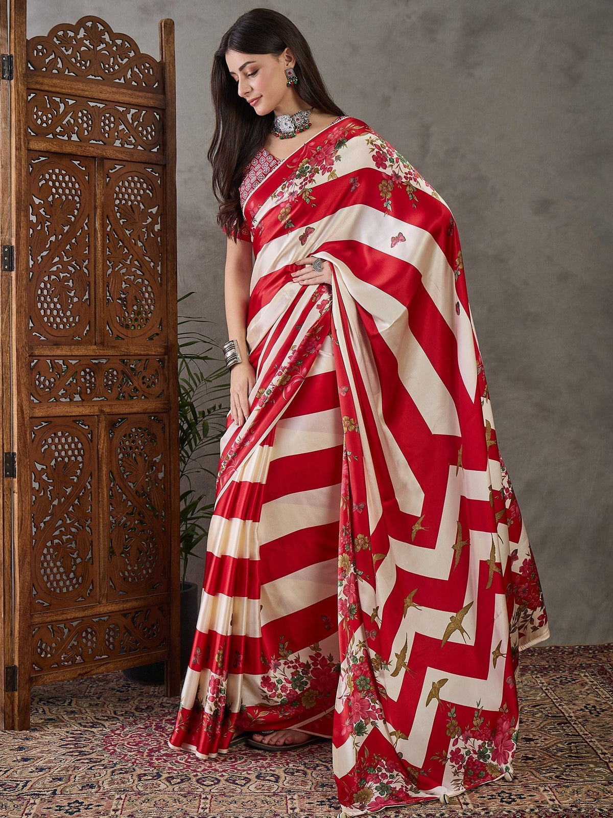 Elaria Contemporary Semi Modal Saree for Special Occasions
