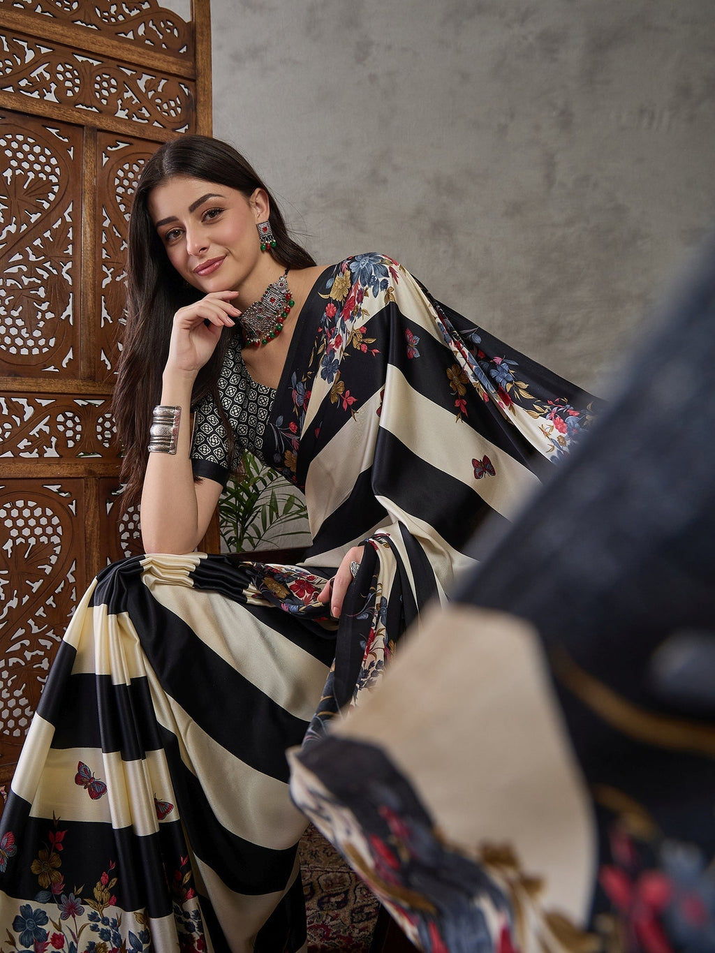 Elaria Contemporary Semi Modal Saree for Special Occasions