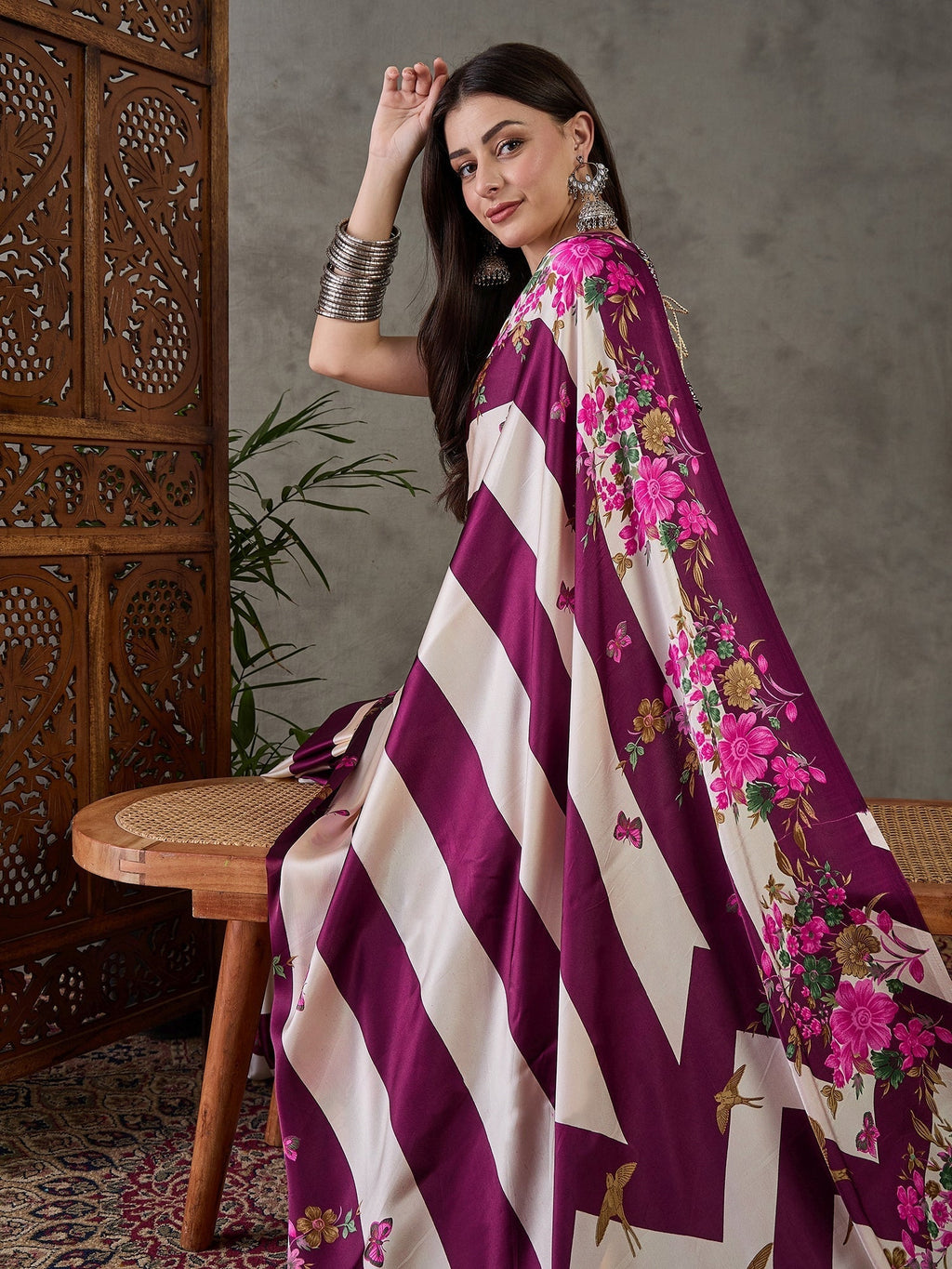 Elaria Contemporary Semi Modal Saree for Special Occasions