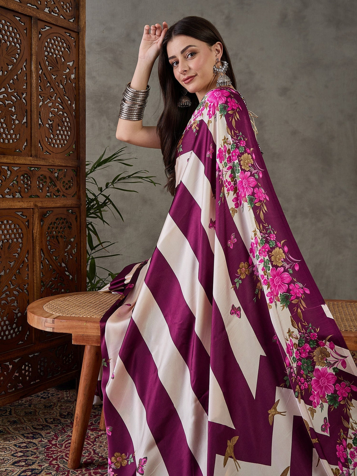 Elaria Contemporary Semi Modal Saree for Special Occasions