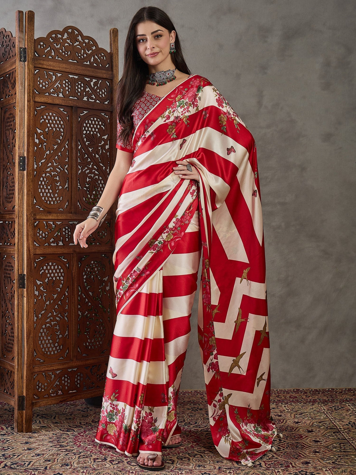 Elaria Contemporary Semi Modal Saree for Special Occasions