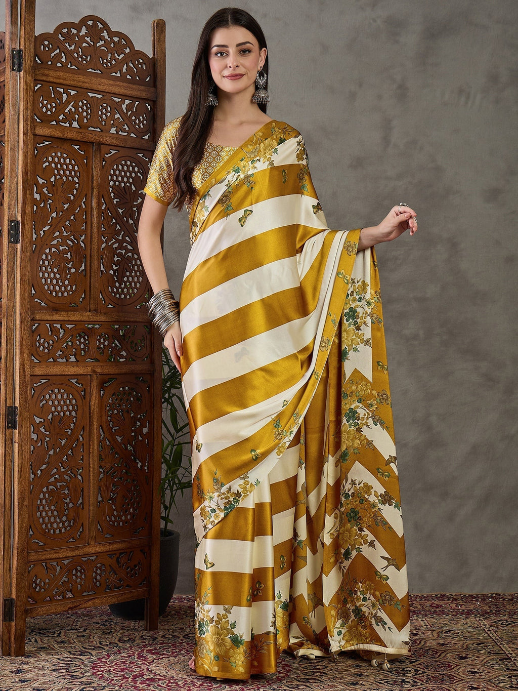 Elaria Contemporary Semi Modal Saree for Special Occasions