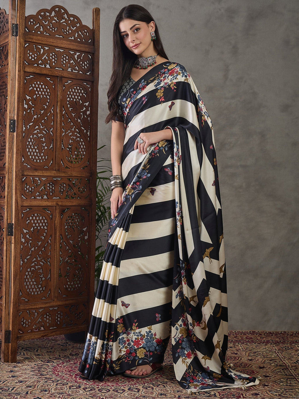 Elaria Contemporary Semi Modal Saree for Special Occasions