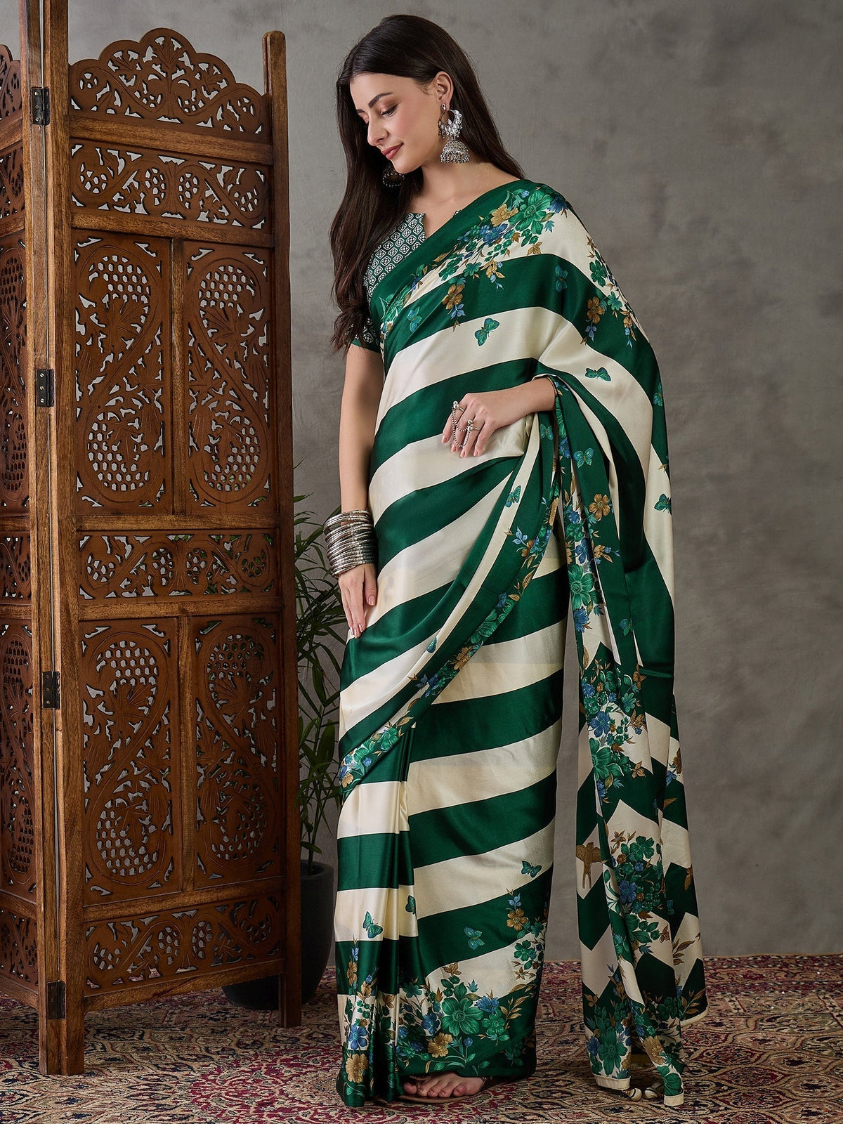 Elaria Contemporary Semi Modal Saree for Special Occasions