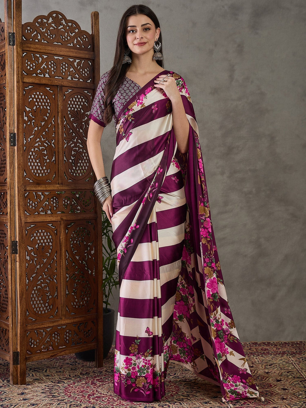 Elaria Contemporary Semi Modal Saree for Special Occasions
