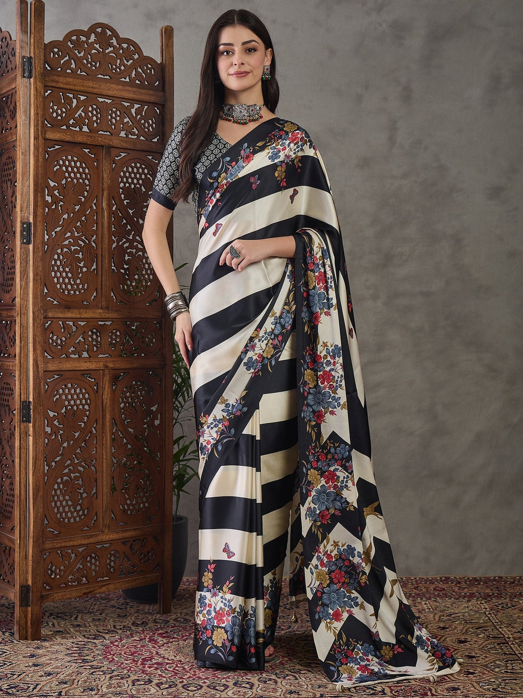 Elaria Contemporary Semi Modal Saree for Special Occasions