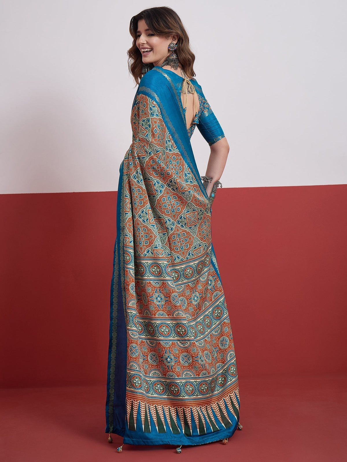 Kashmira Textured Tussar Silk Saree for Festive Wear