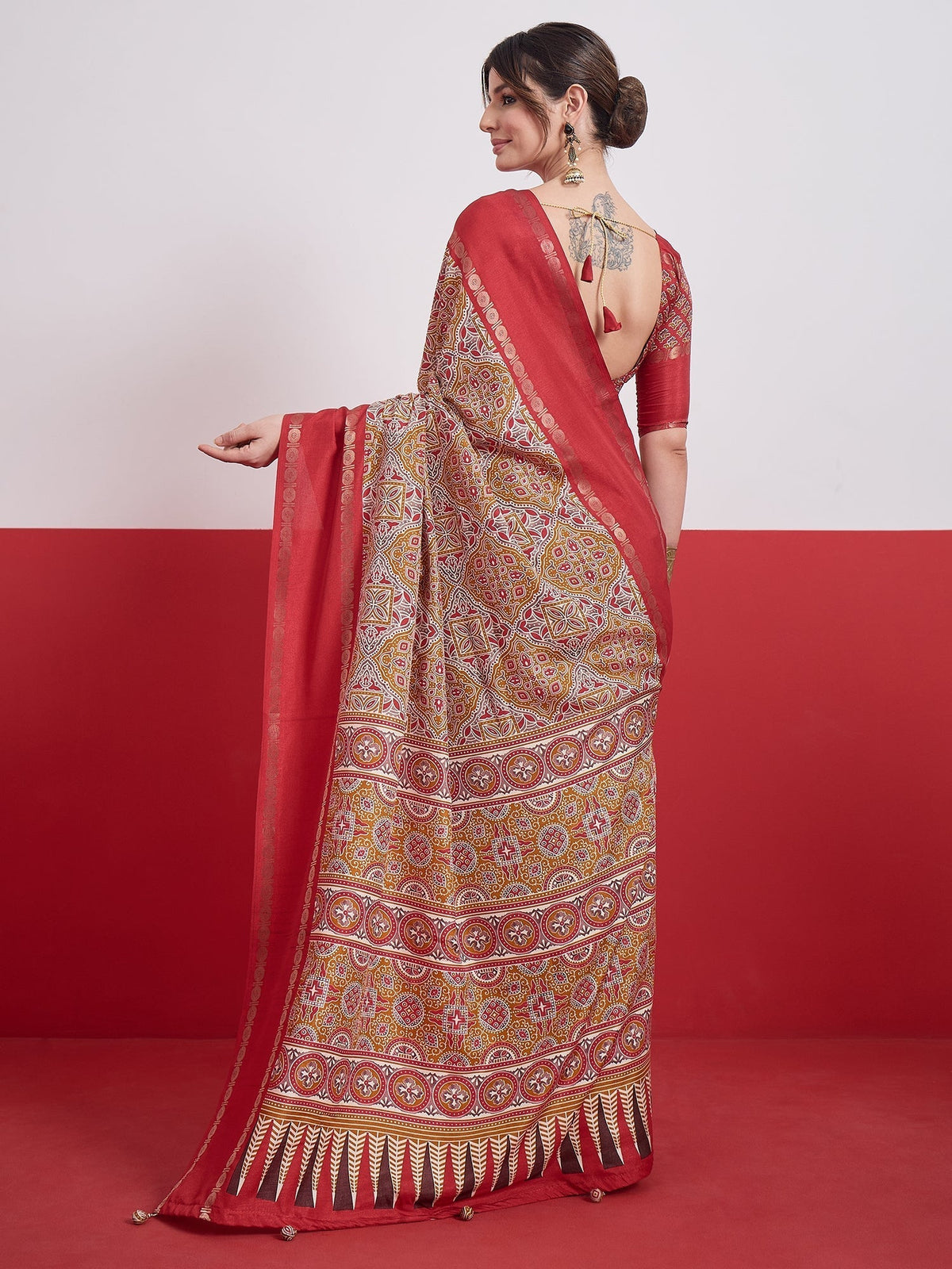 Kashmira Textured Tussar Silk Saree for Festive Wear