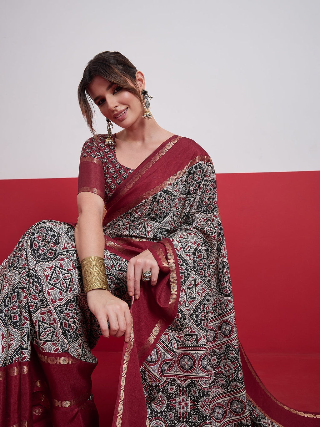 Kashmira Textured Tussar Silk Saree for Festive Wear