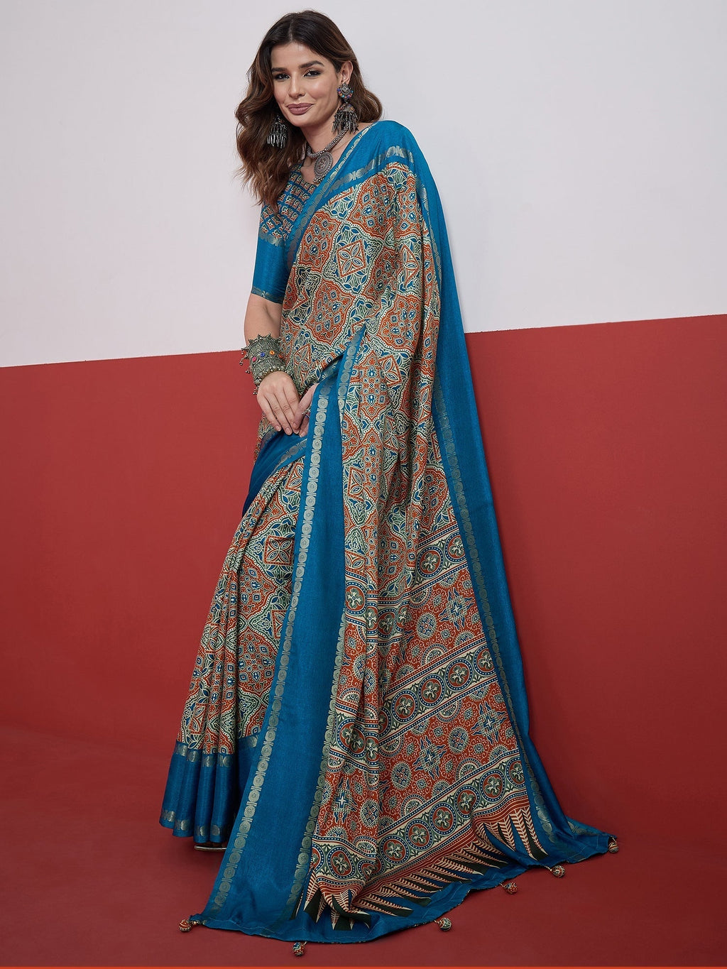 Kashmira Textured Tussar Silk Saree for Festive Wear