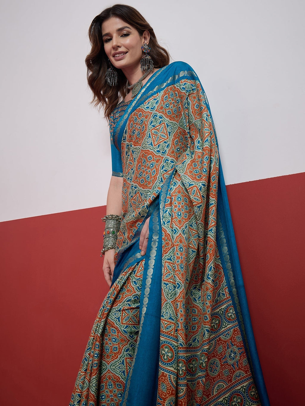 Kashmira Textured Tussar Silk Saree for Festive Wear