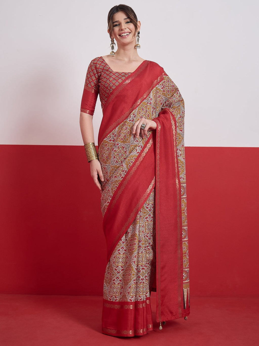 Kashmira Textured Tussar Silk Saree for Festive Wear