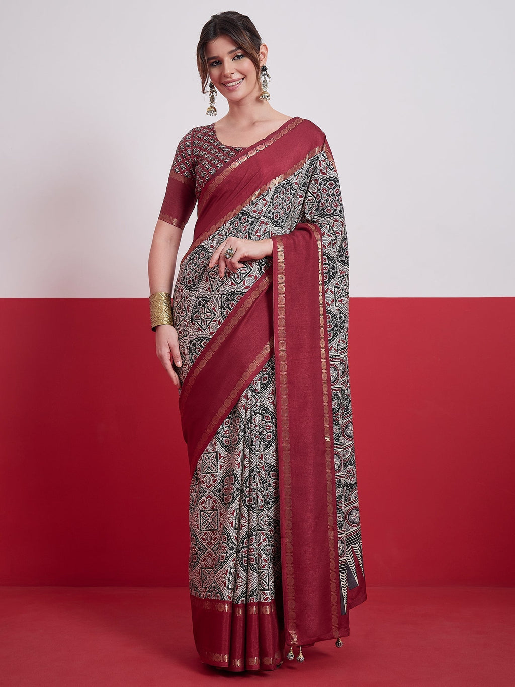 Kashmira Textured Tussar Silk Saree for Festive Wear