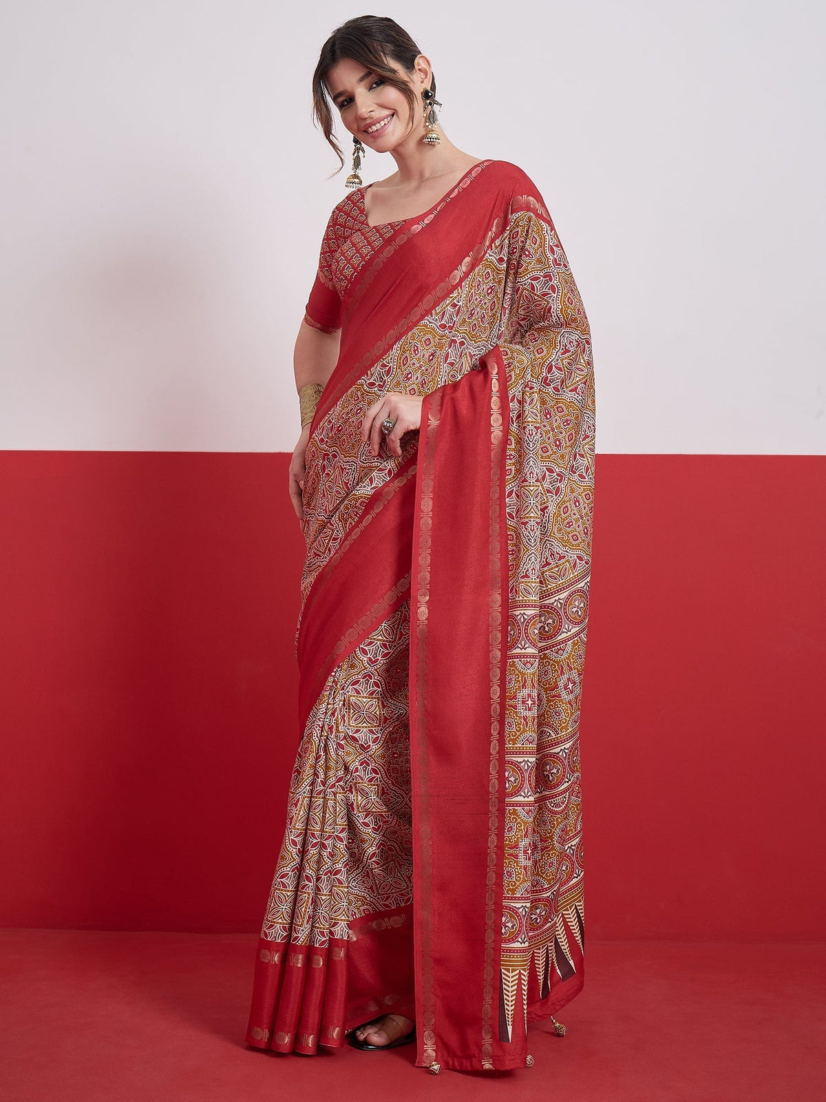 Kashmira Textured Tussar Silk Saree for Festive Wear