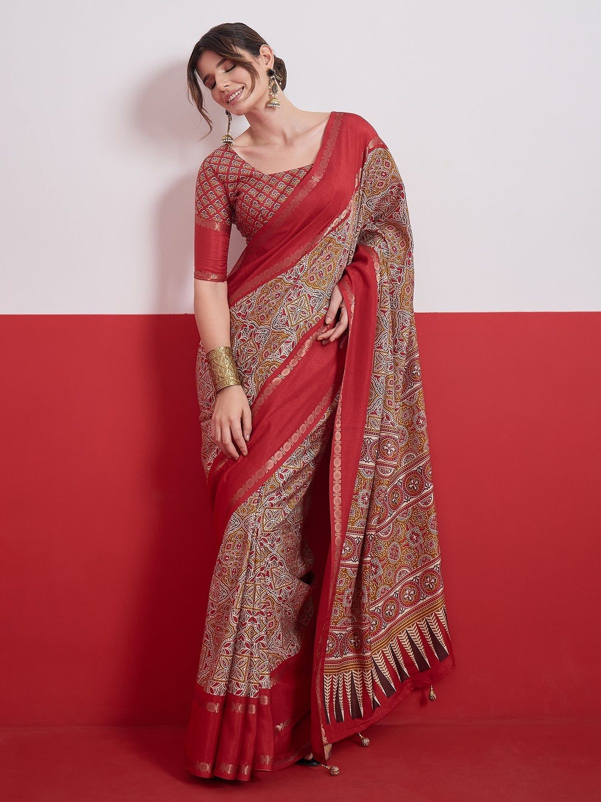 Kashmira Textured Tussar Silk Saree for Festive Wear