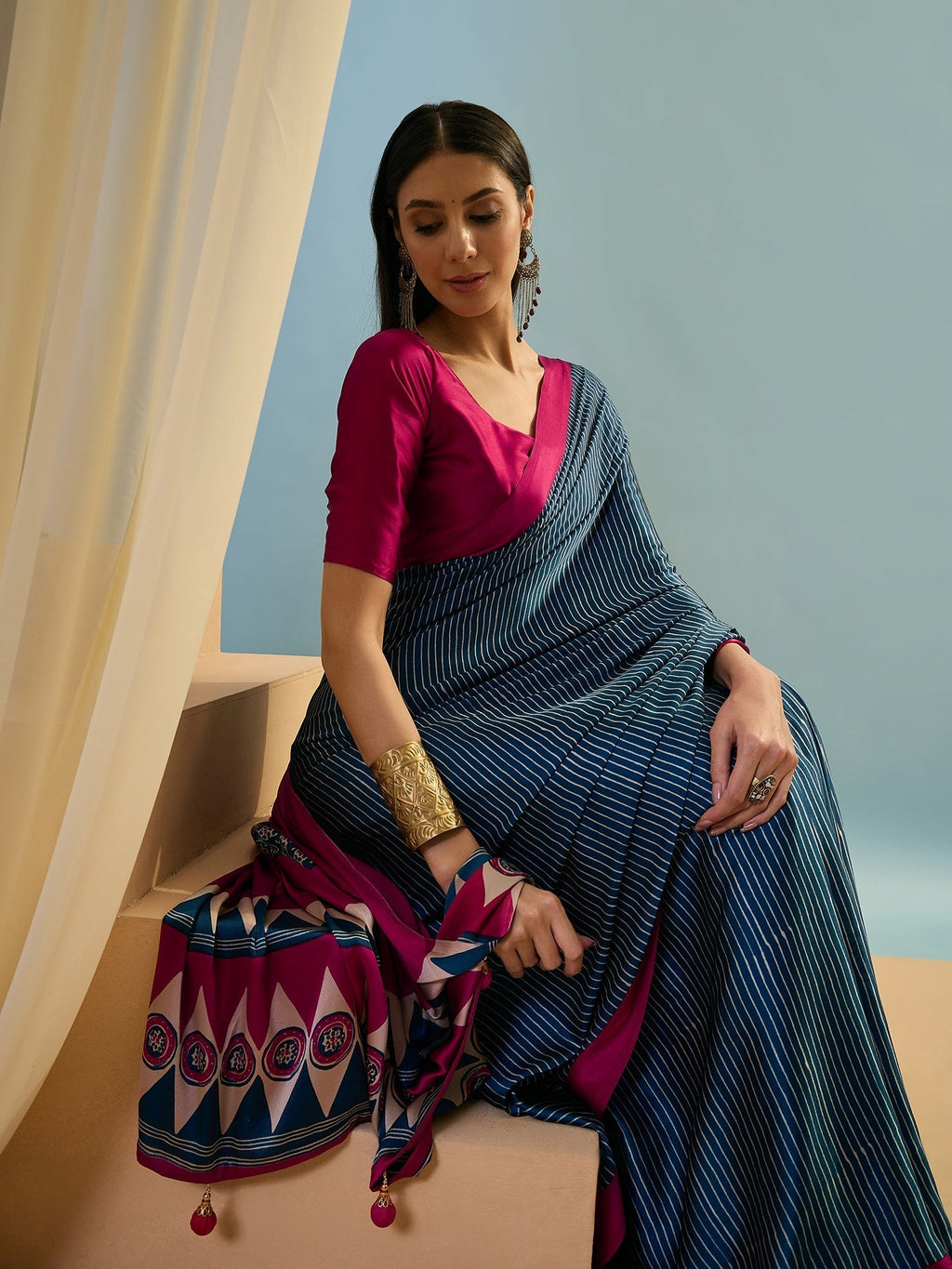 Kiyana Elegant Semi Modal Saree for Wedding Functions