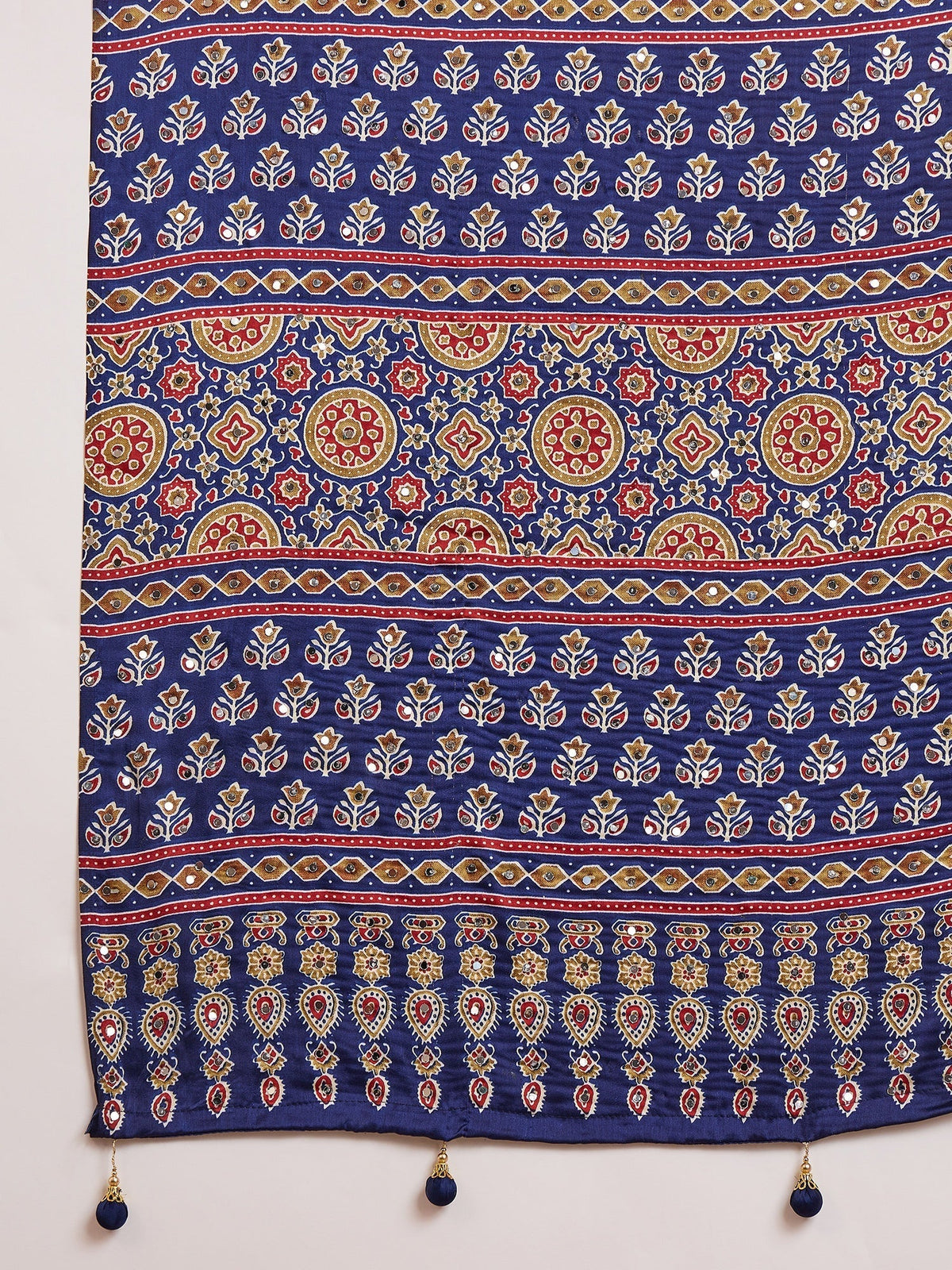 Maira Mirror Work Semi Modal Saree for Wedding & Party Wear