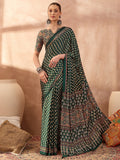 Maira Mirror Work Semi Modal Saree for Wedding & Party Wear