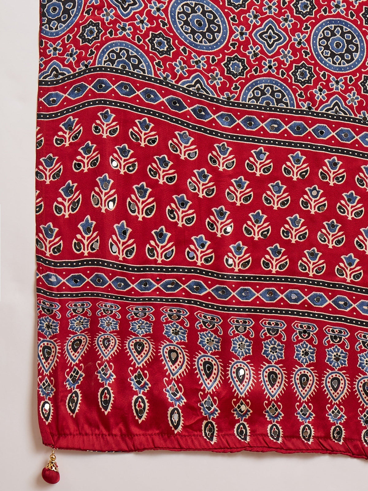 Maira Mirror Work Semi Modal Saree for Wedding & Party Wear