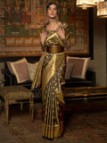 Mehendi Elegant Kanjivaram Kanchipuram Silk Saree Traditional Grace