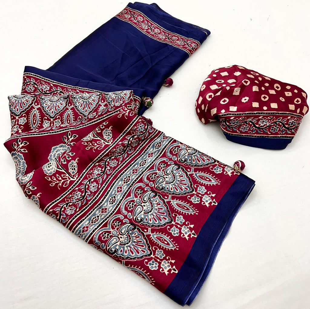 Meherika Elegant Semi Modal Saree for Wedding Functions