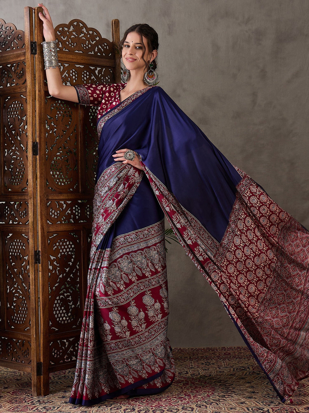 Meherika Elegant Semi Modal Saree for Wedding Functions