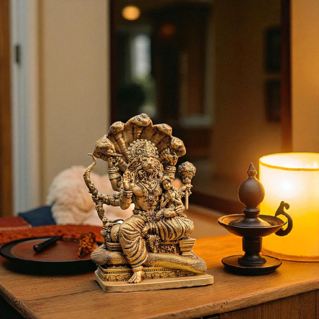 Narsimha with Prahlad – The Eternal Victory of Devotion, Protection, and Divine Power - Fabzie - Home Decor Elegance