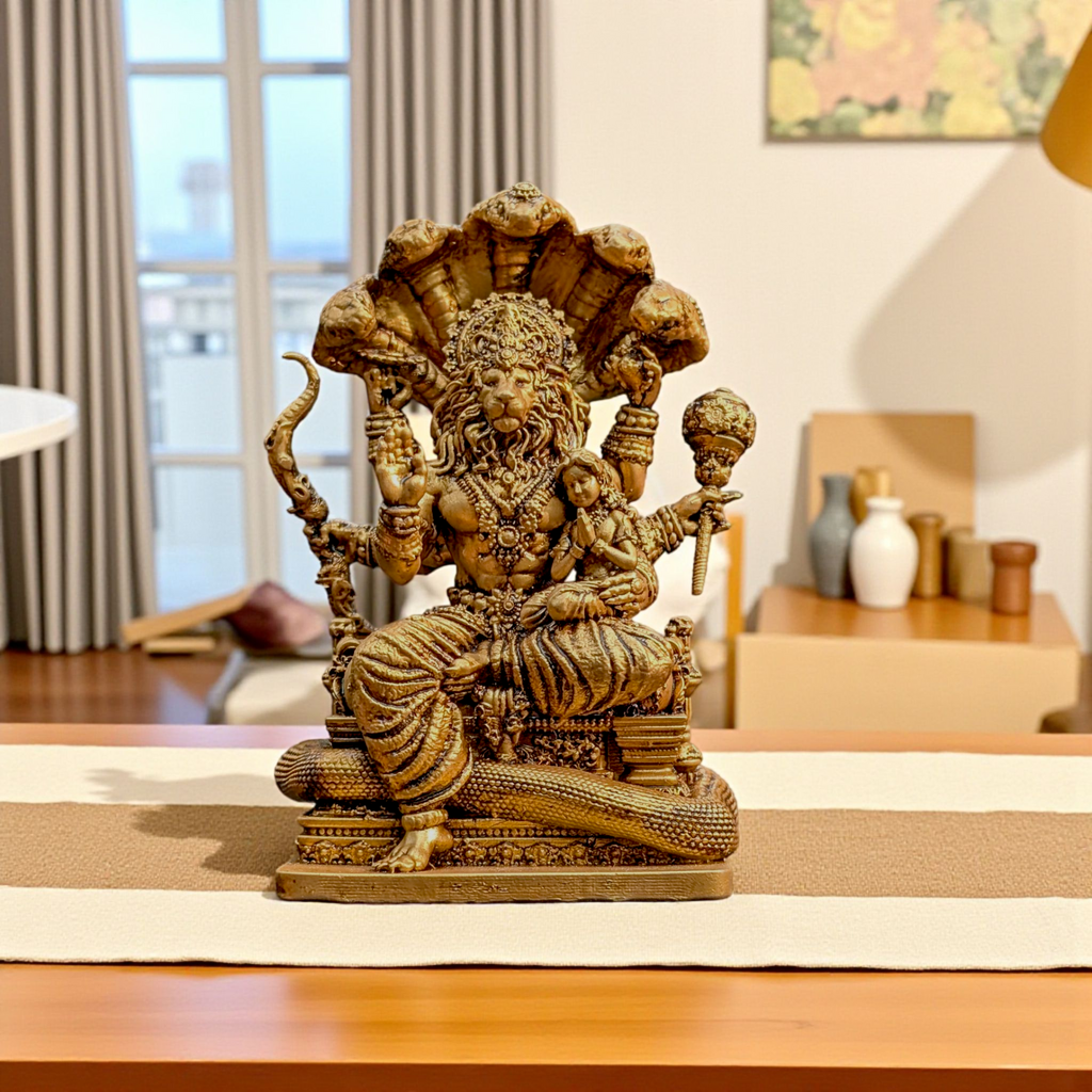 Narsimha with Prahlad – The Eternal Victory of Devotion, Protection, and Divine Power - Fabzie - Home Decor Elegance