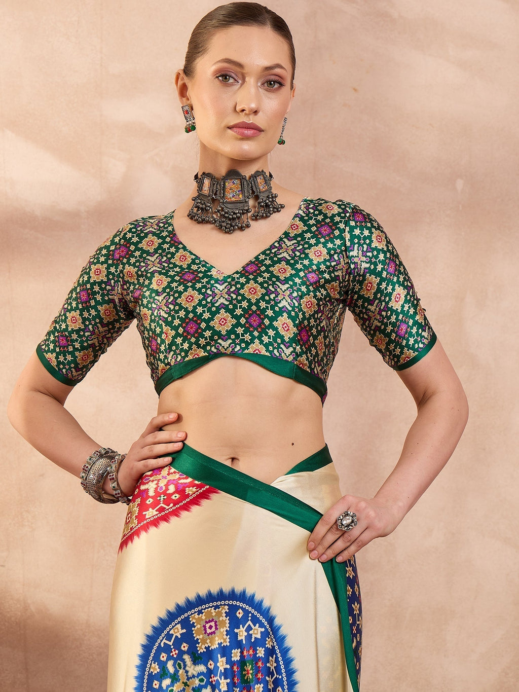 Navisha Lightweight Semi Modal Saree for Festive Occasions