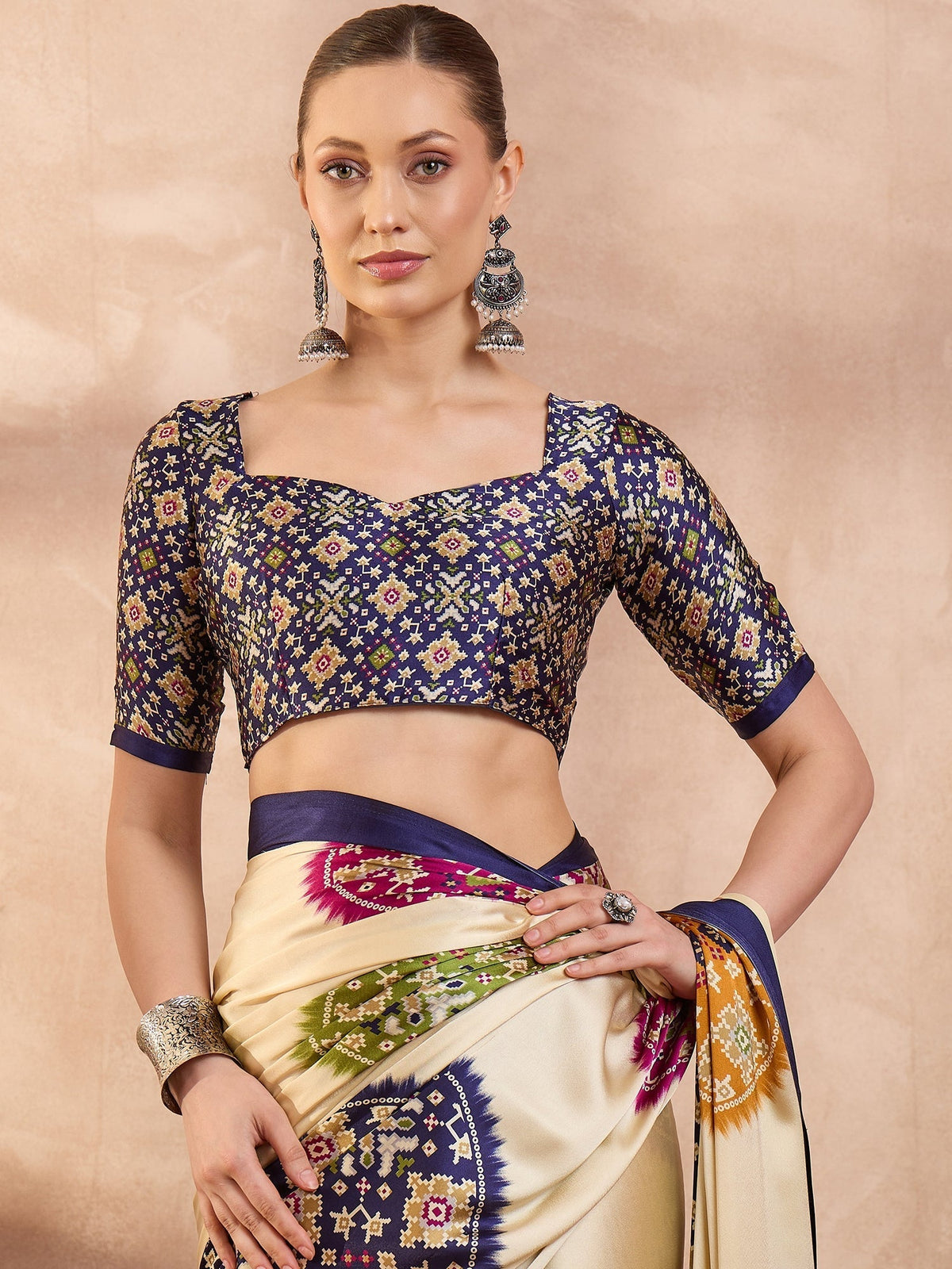 Navisha Lightweight Semi Modal Saree for Festive Occasions